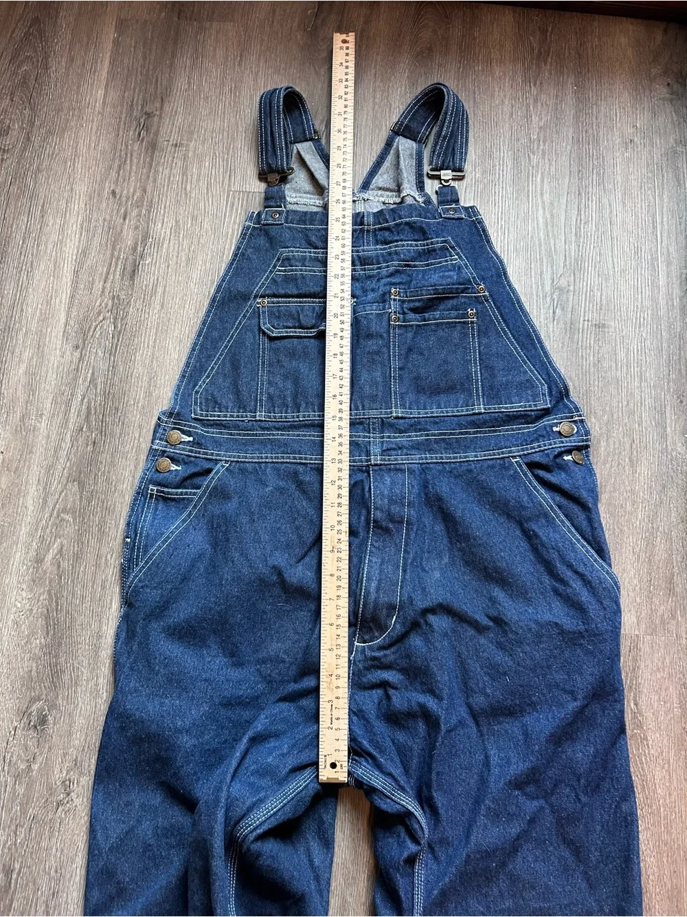 Wolverine Blue Denim Carpenter Bib Overalls Men’s Sz Large 30 Workwear